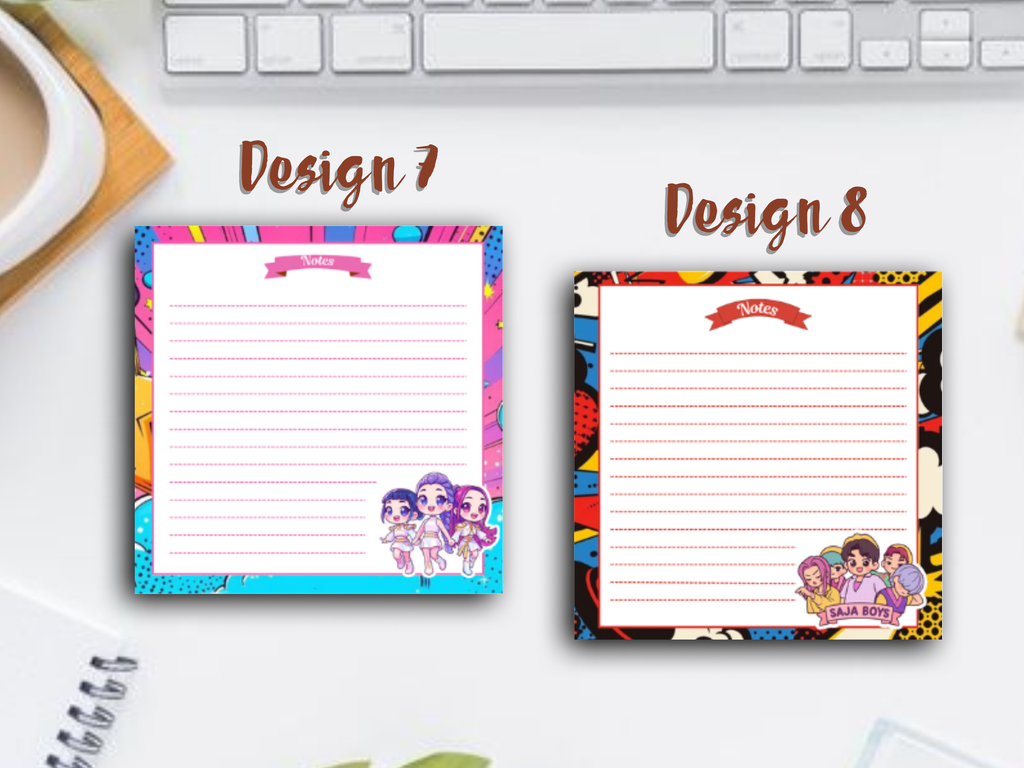 K-pop Demon Hunters Mini Notepad | 3x3” Notes | Anime-Inspired Stationery - NOTE 2