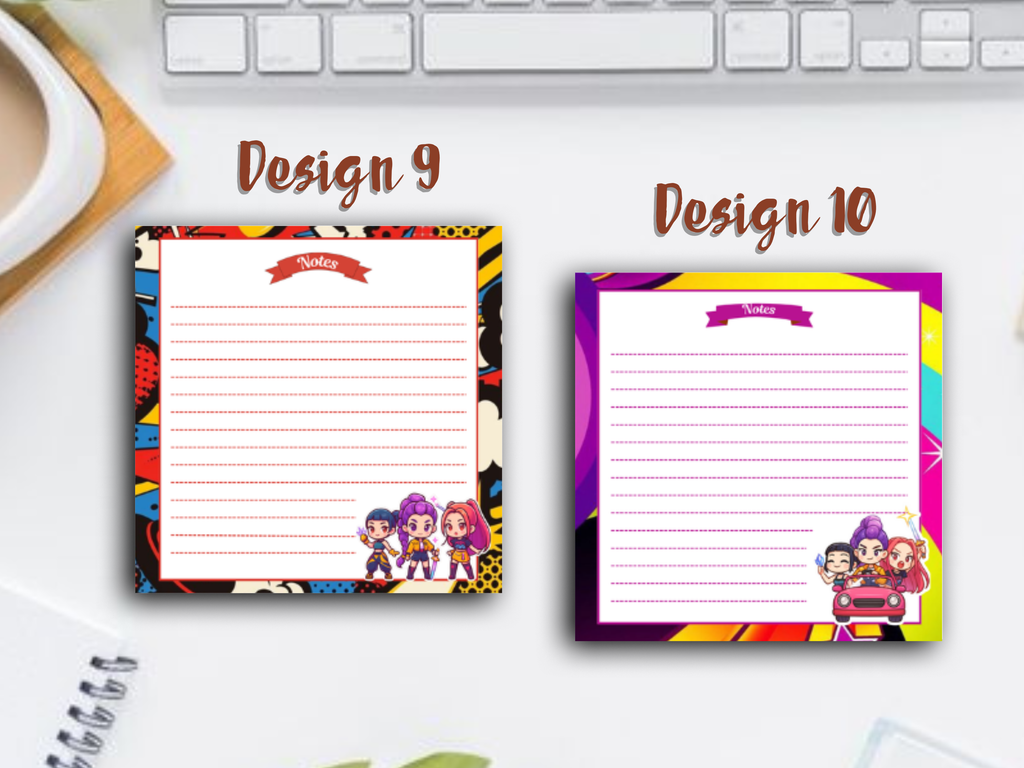 K-pop Demon Hunters Mini Notepad | 3x3” Notes | Anime-Inspired Stationery - NOTE 2