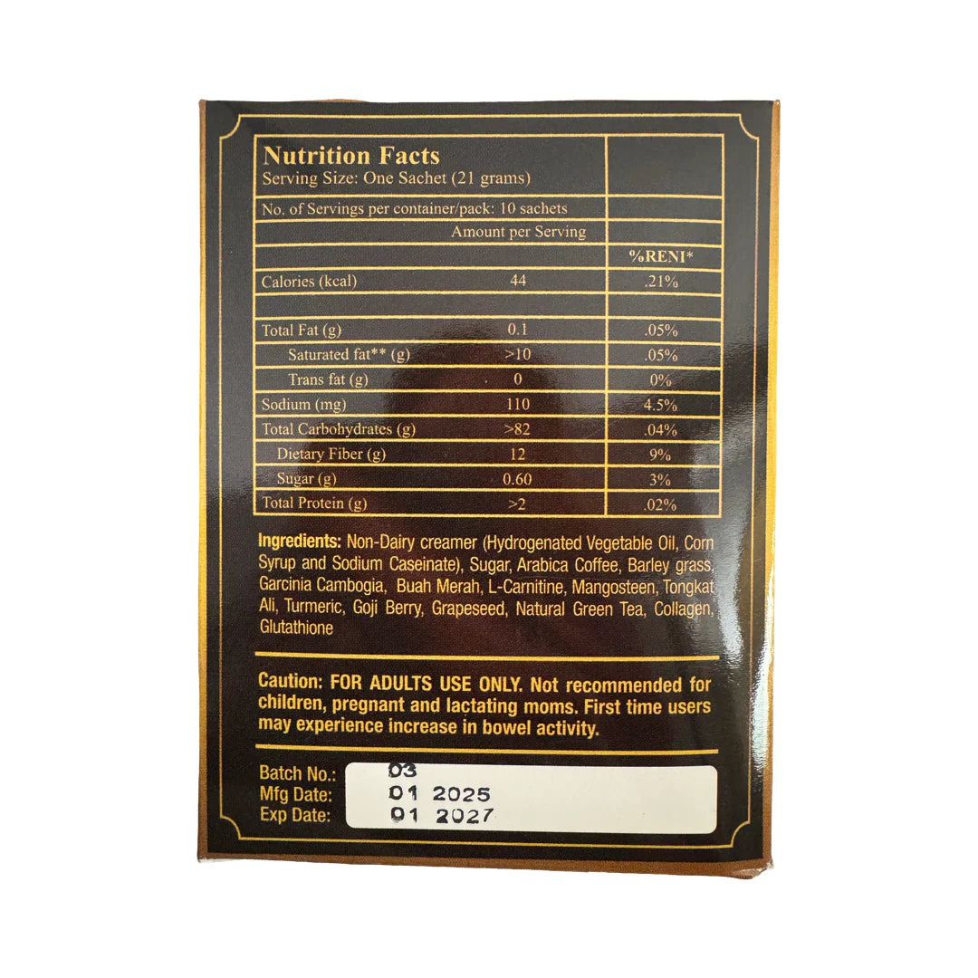 13-in-1 Glutalipo Coffee - 10 Sachet