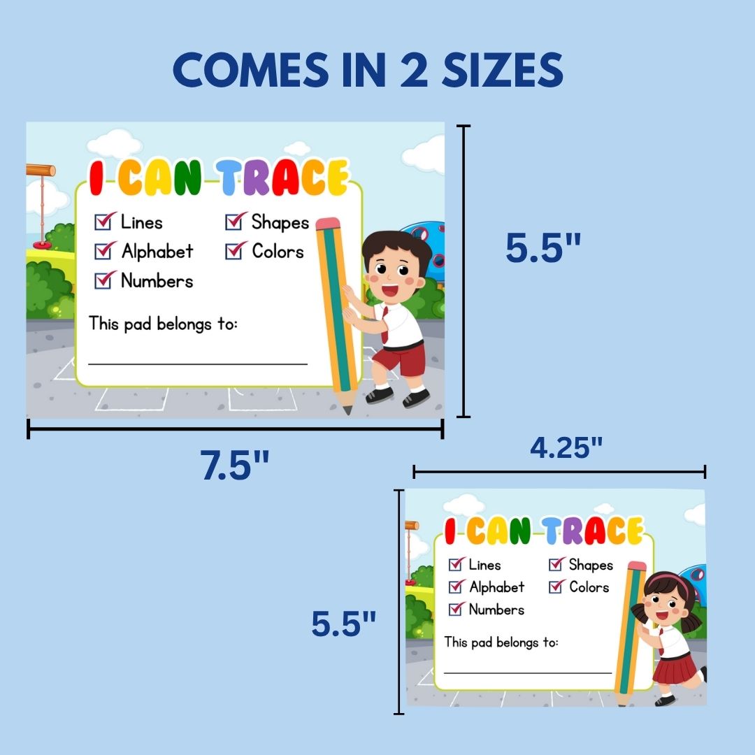 Kids Learning Tracing Pad – Alphabet, Numbers, Shapes & Colors