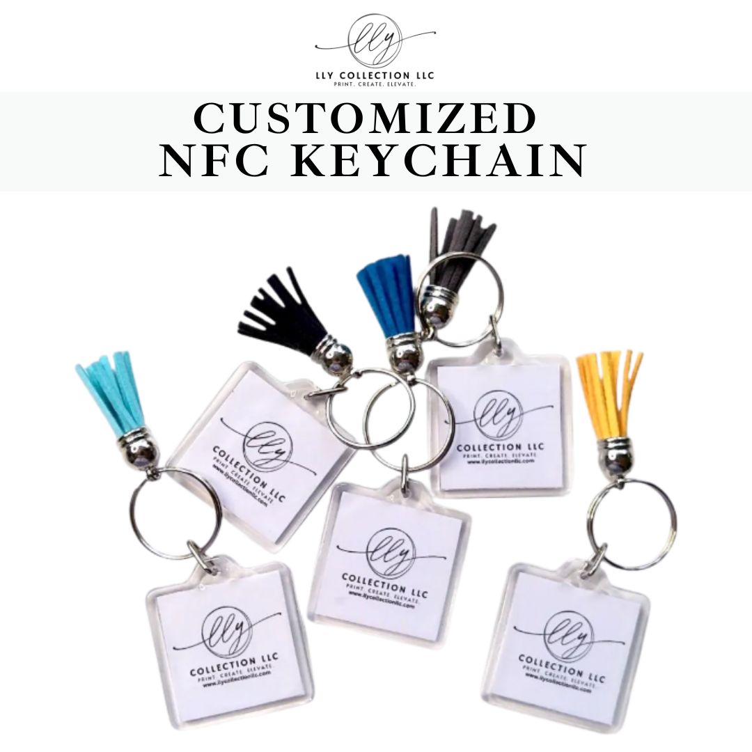 NFC Keychain for social media Website tap and follow