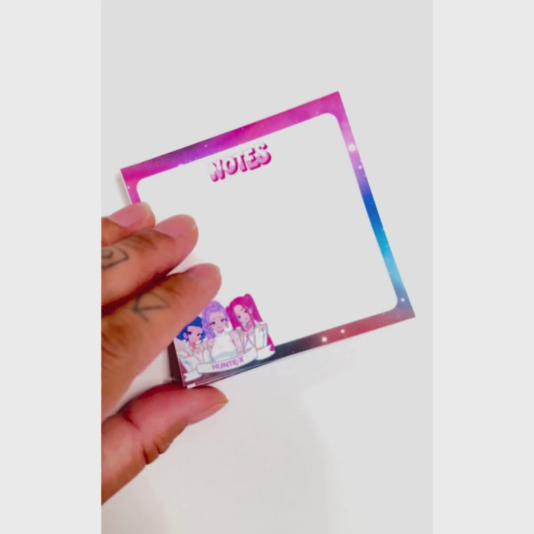 K-pop Demon Hunters Mini Notepad | 3x3” Notes | Cute Anime-Inspired Stationery